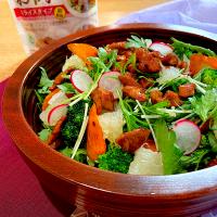 大豆のお肉入り季節のサラダ🥗